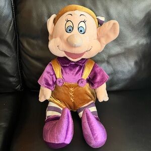 Disney Store Exclusive Plush Dopey Christmas Elf 16" Jingle Hat stuffed animal p